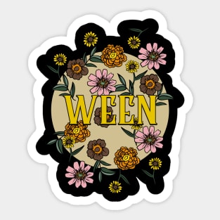 Ween Name Personalized Flower Retro Floral 80s 90s Name Style Sticker